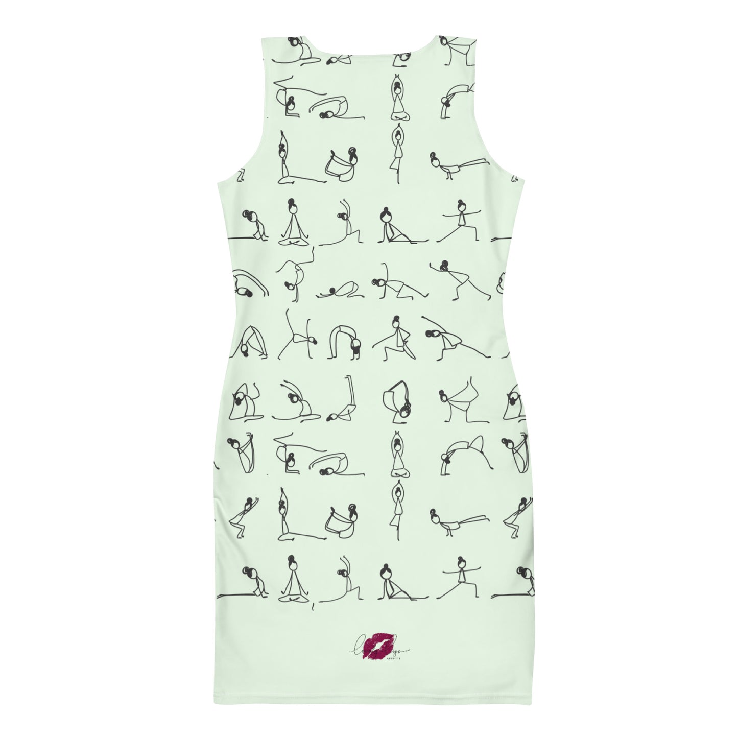 I YOGA Bodycon dress - HONEYDEW