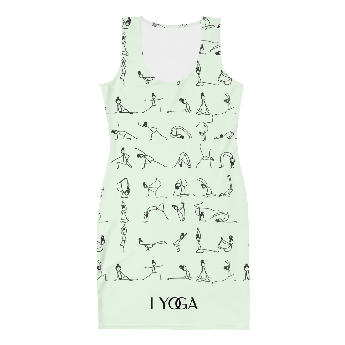 I YOGA Bodycon dress - HONEYDEW