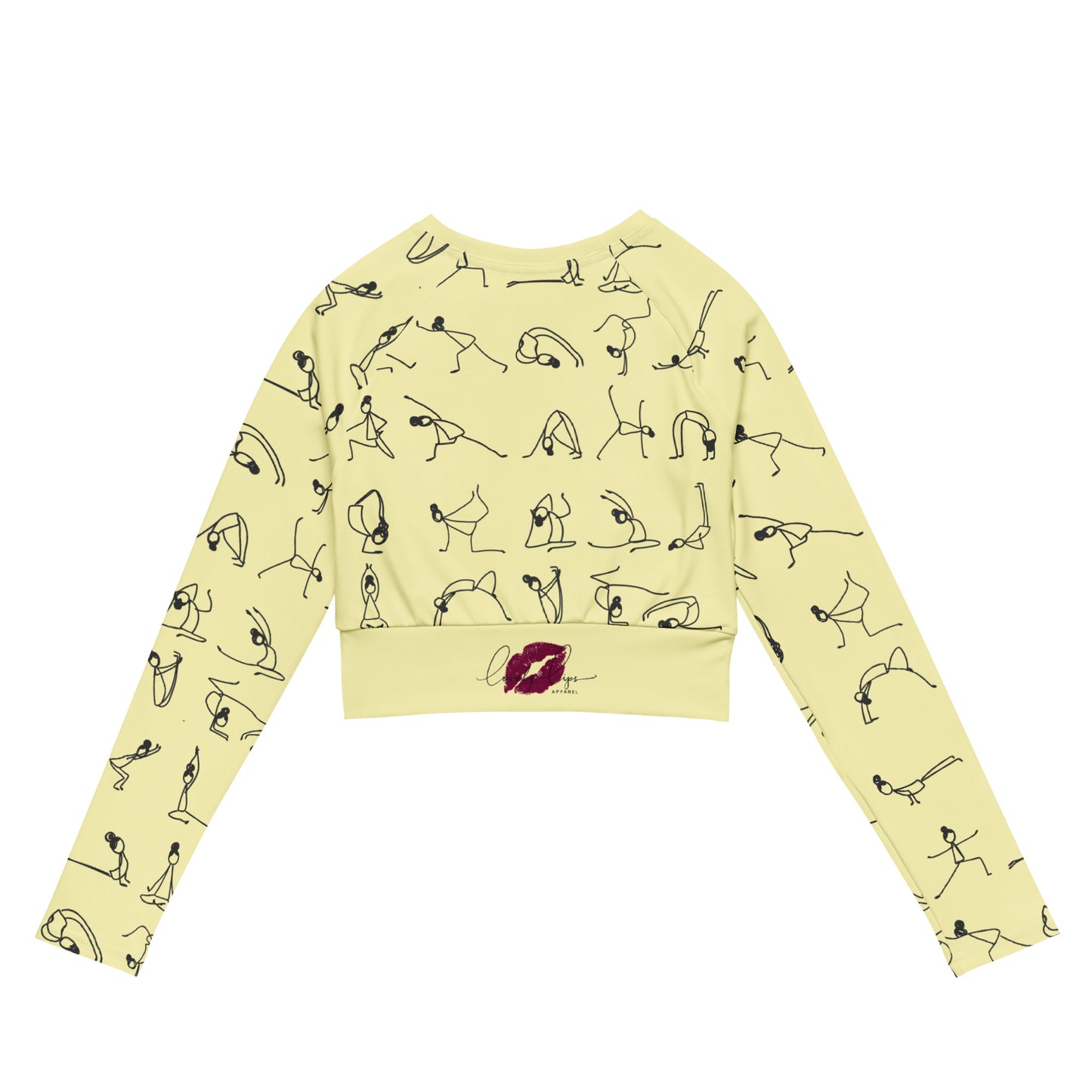 I YOGA long-sleeve crop top - BANANA
