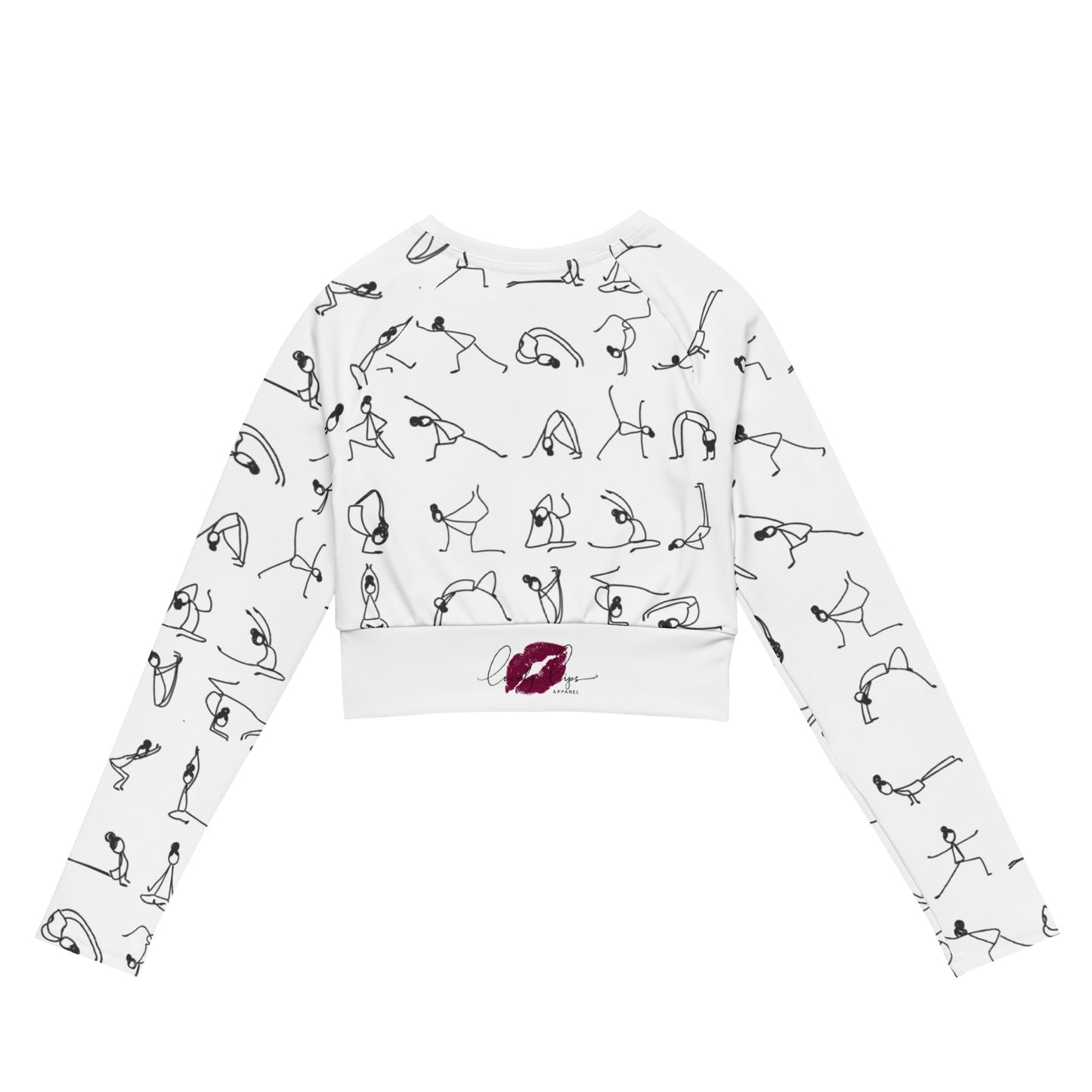 I YOGA long-sleeve crop top - BLANCO