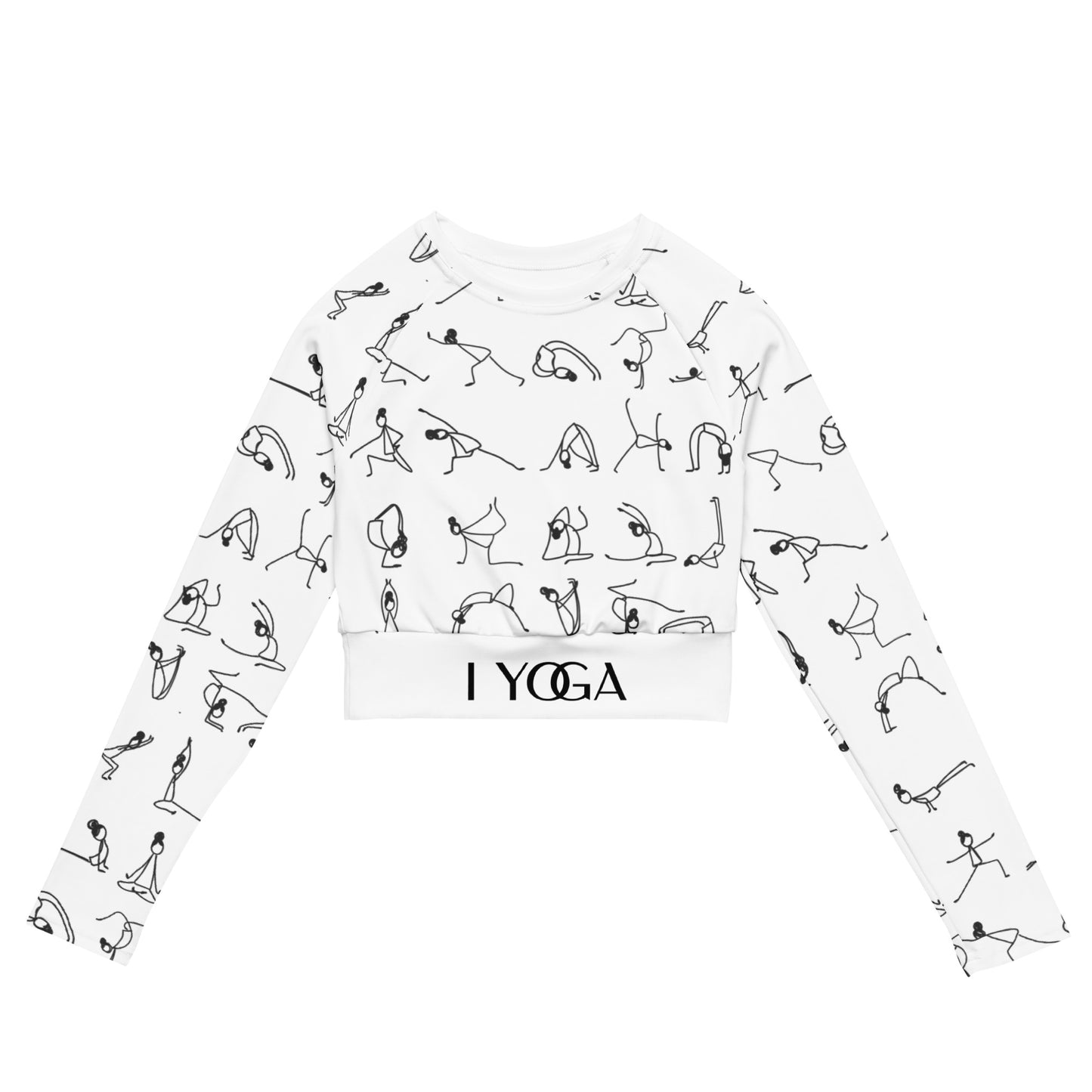 I YOGA long-sleeve crop top - BLANCO