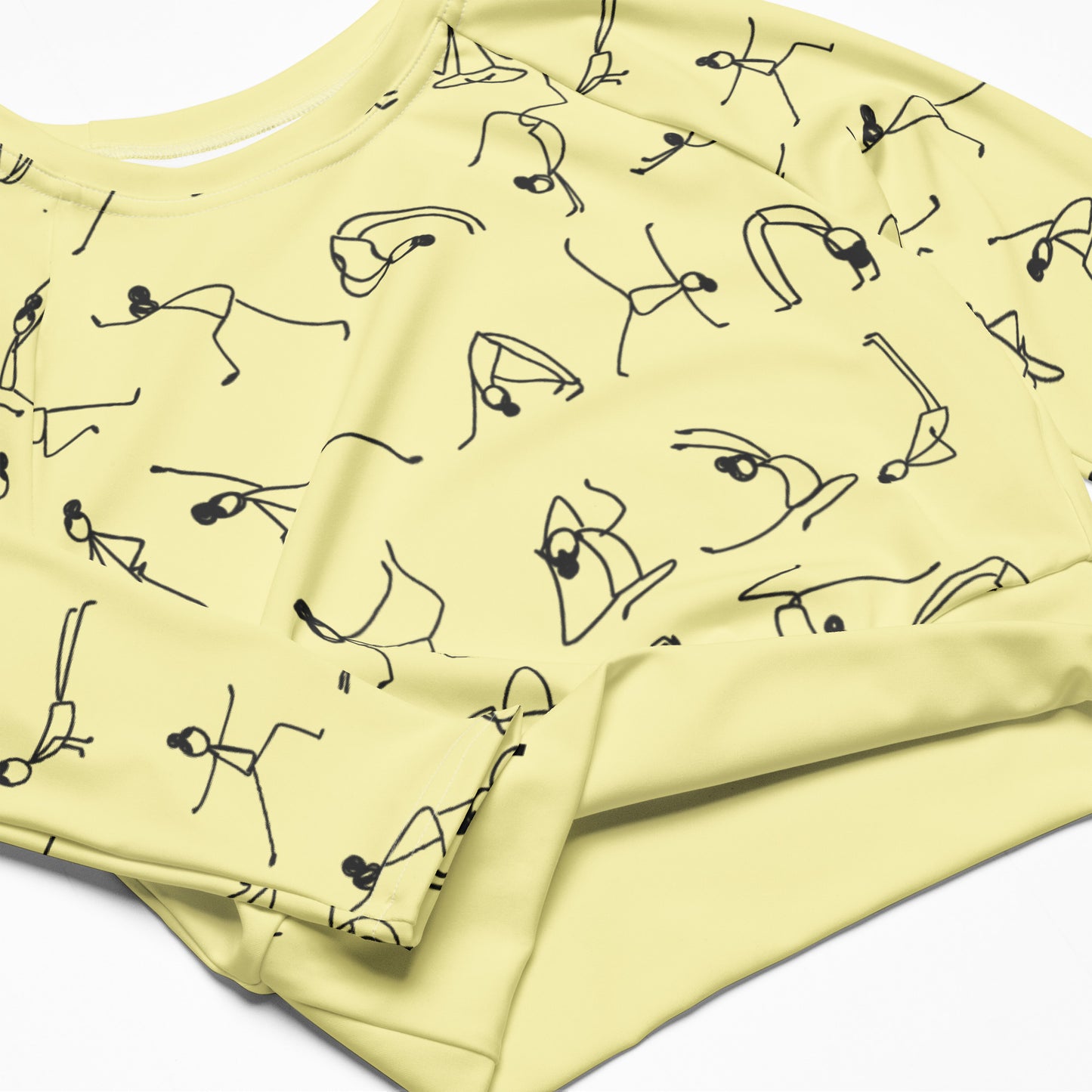 I YOGA long-sleeve crop top - BANANA