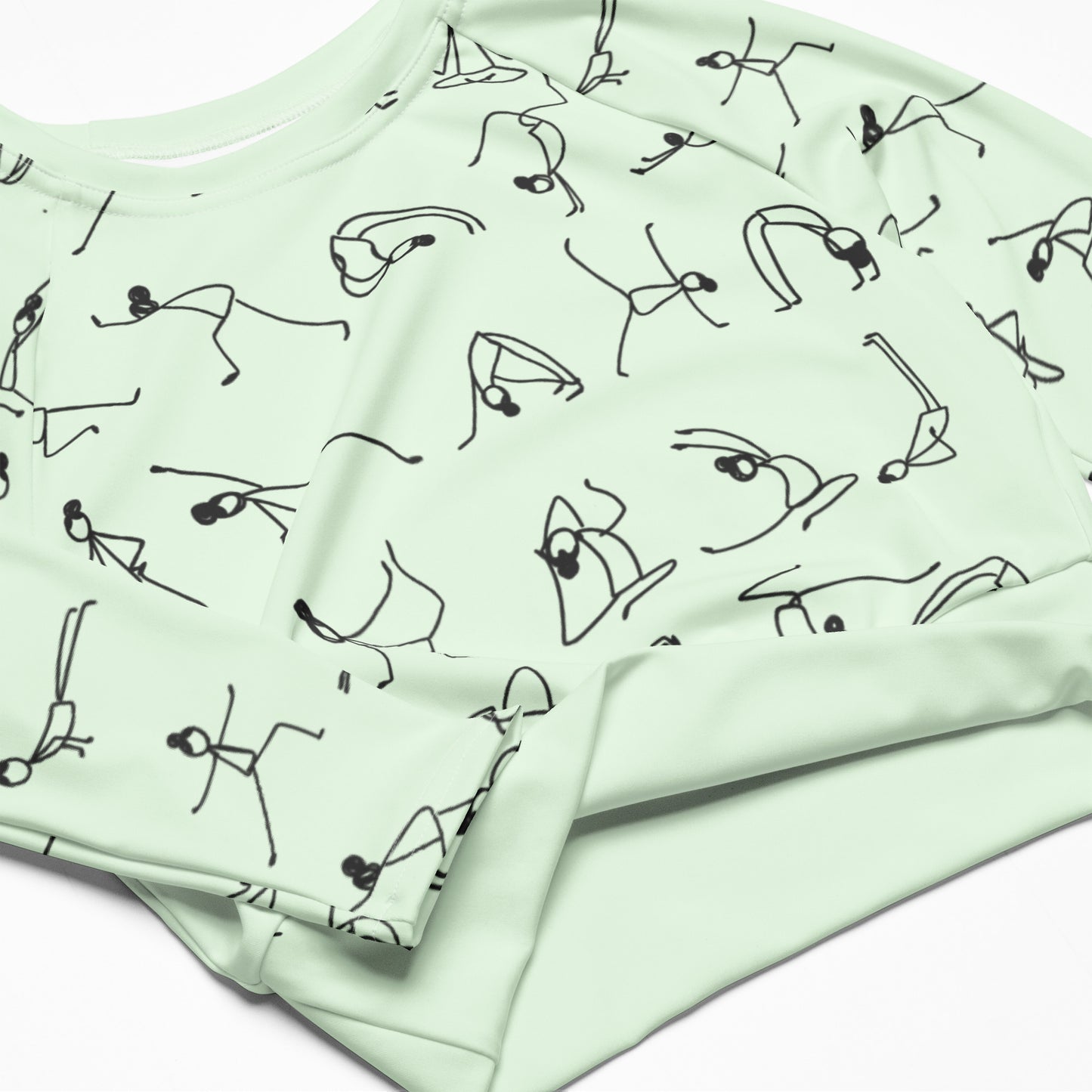 I YOGA long-sleeve crop top - HONEYDEW