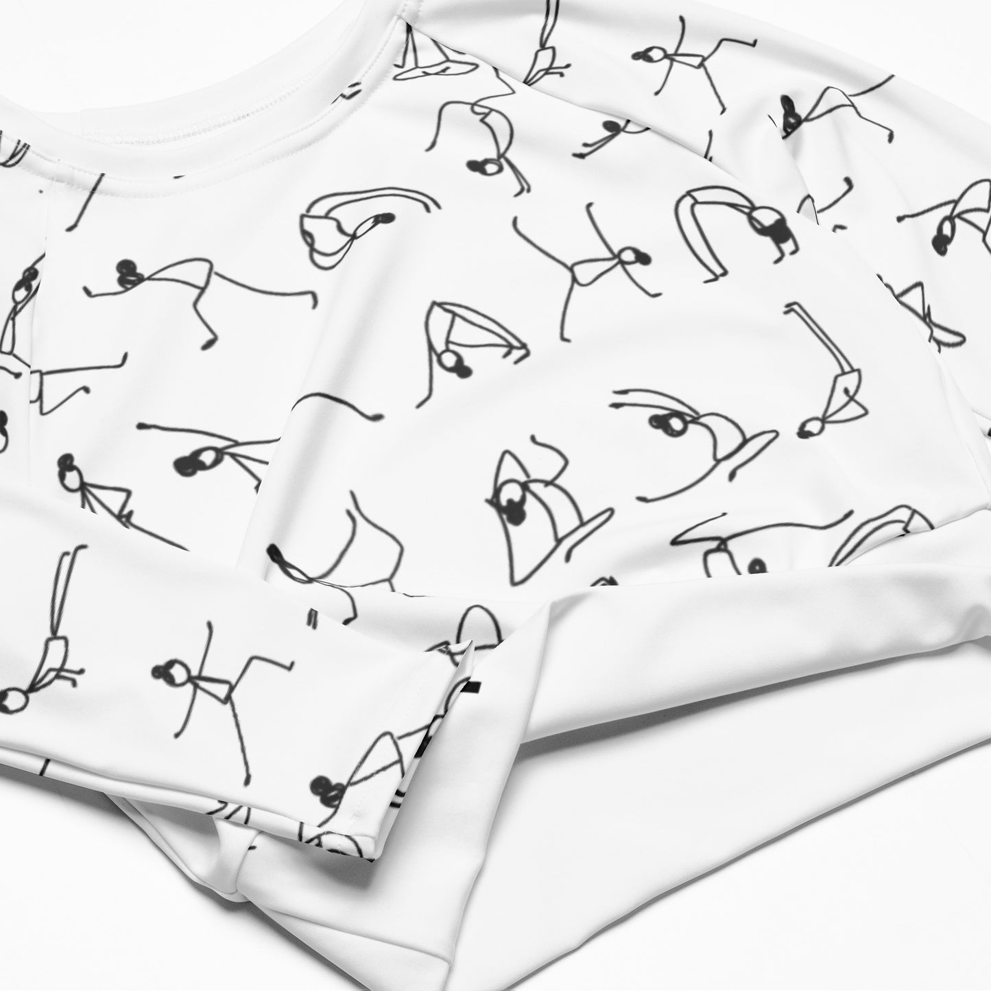 I YOGA long-sleeve crop top - BLANCO