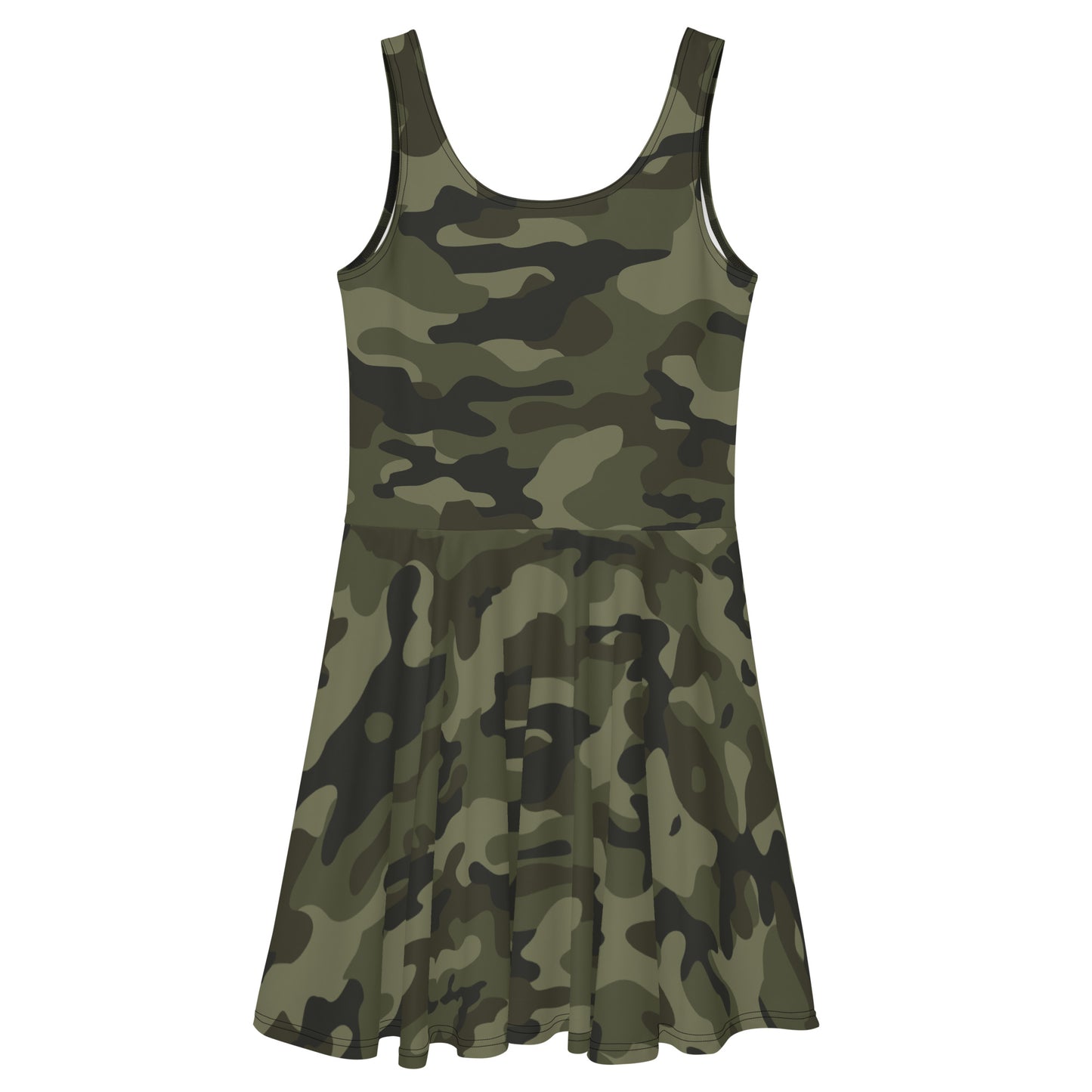 ROUGHCHIK Skater Dress - GREEN CAMO