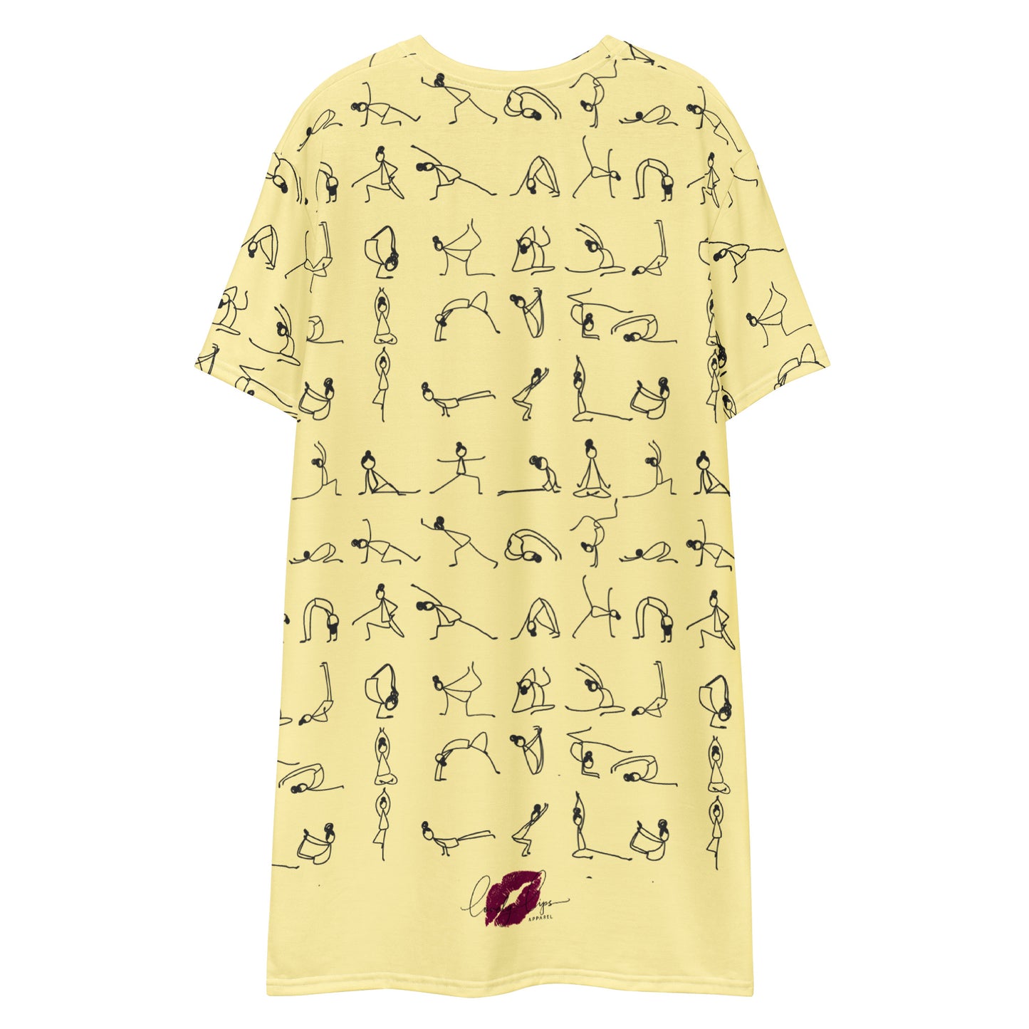 I YOGA T-shirt dress - BANANA