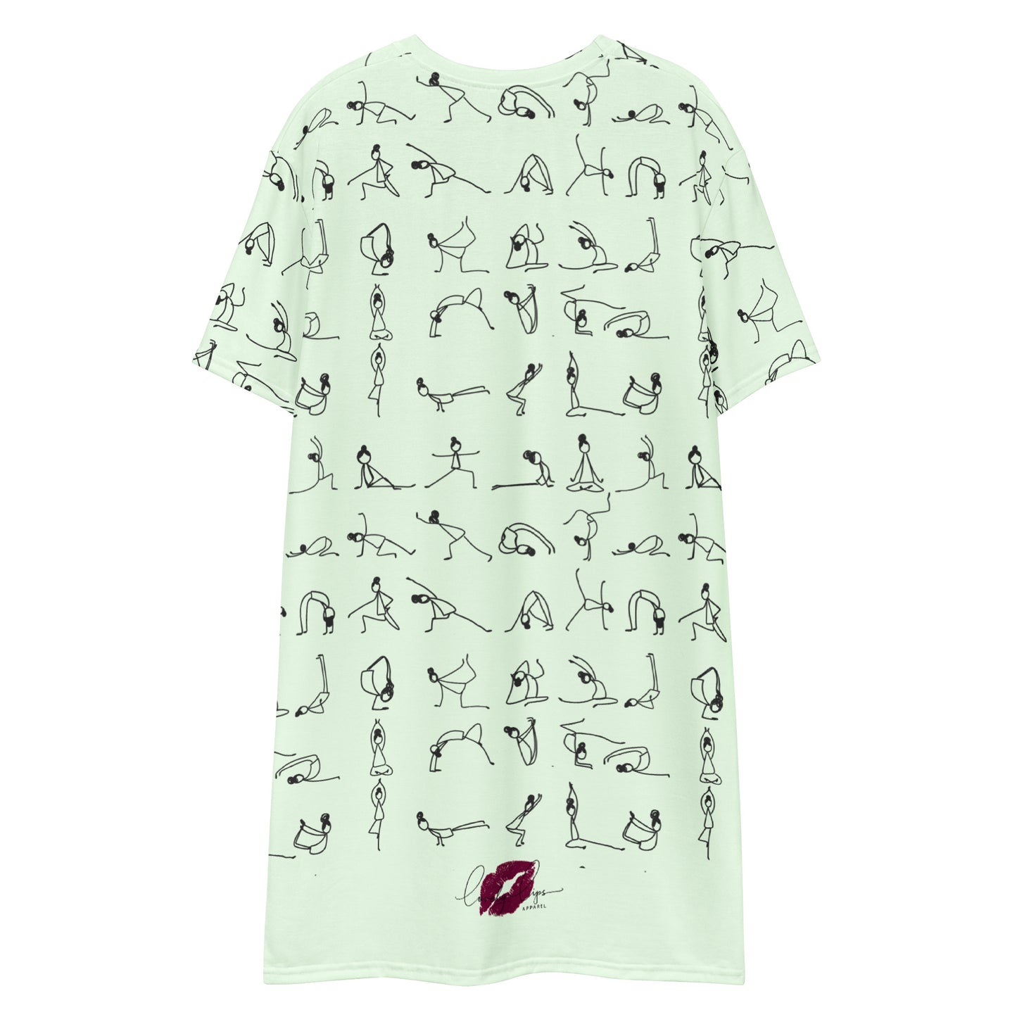 I YOGA T-shirt dress - HONEYDEW