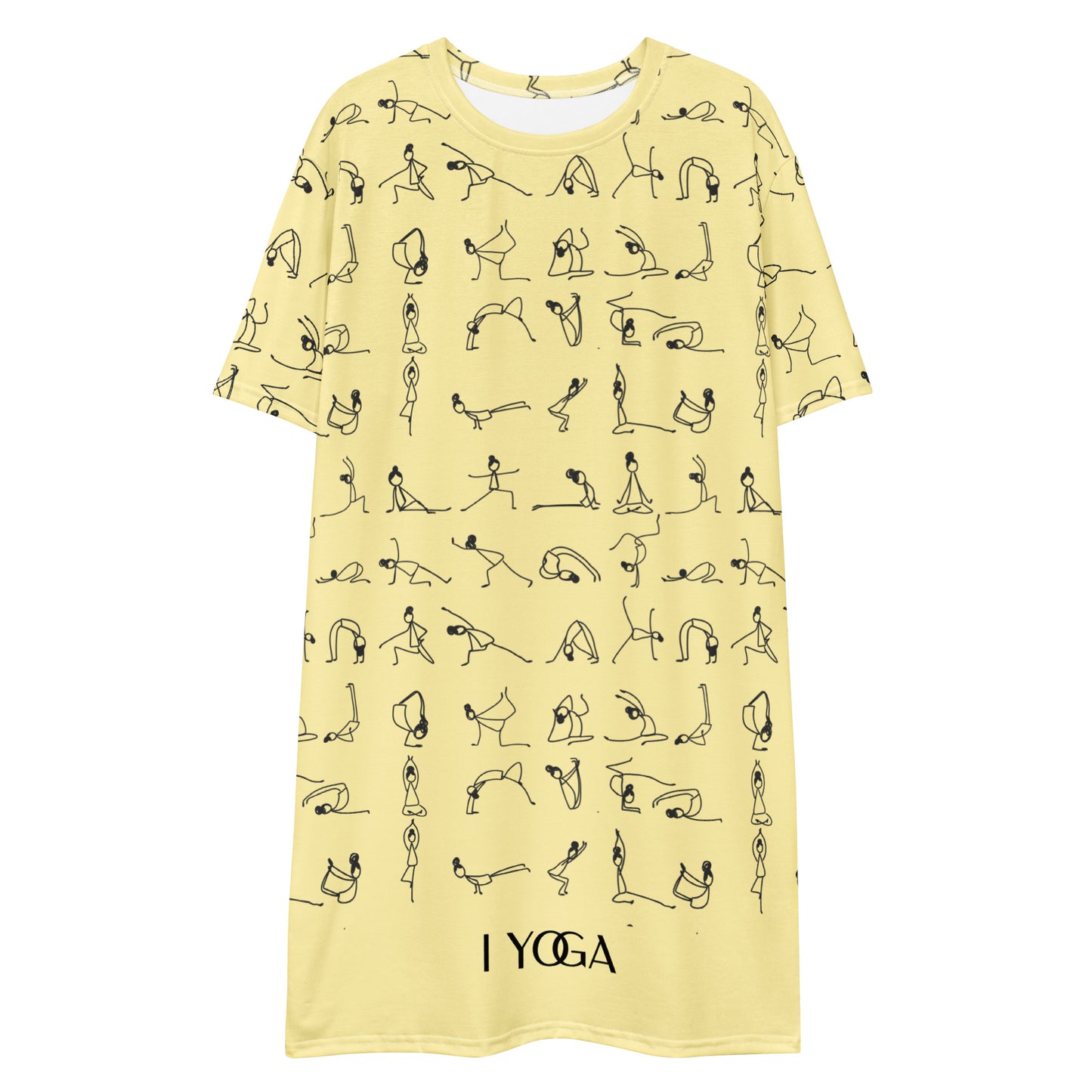 I YOGA T-shirt dress - BANANA
