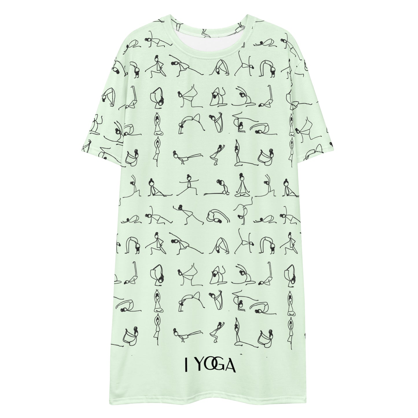 I YOGA T-shirt dress - HONEYDEW