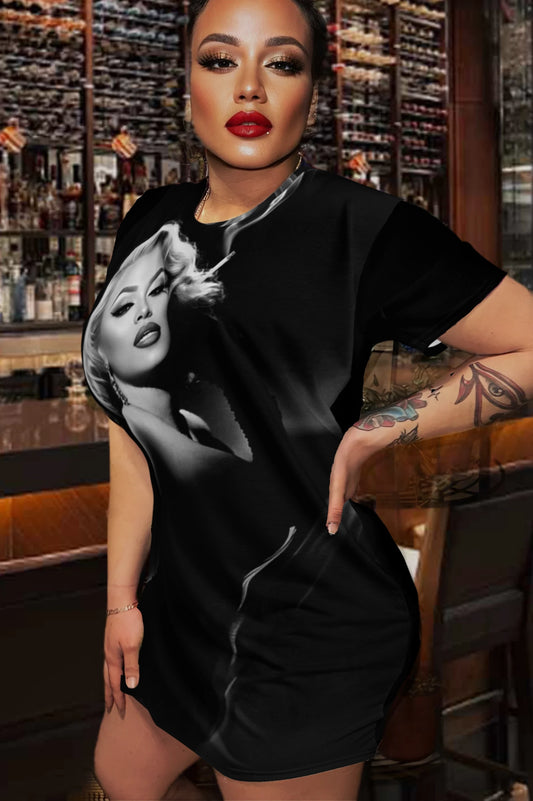 TIMELESS NOIR T-shirt dress