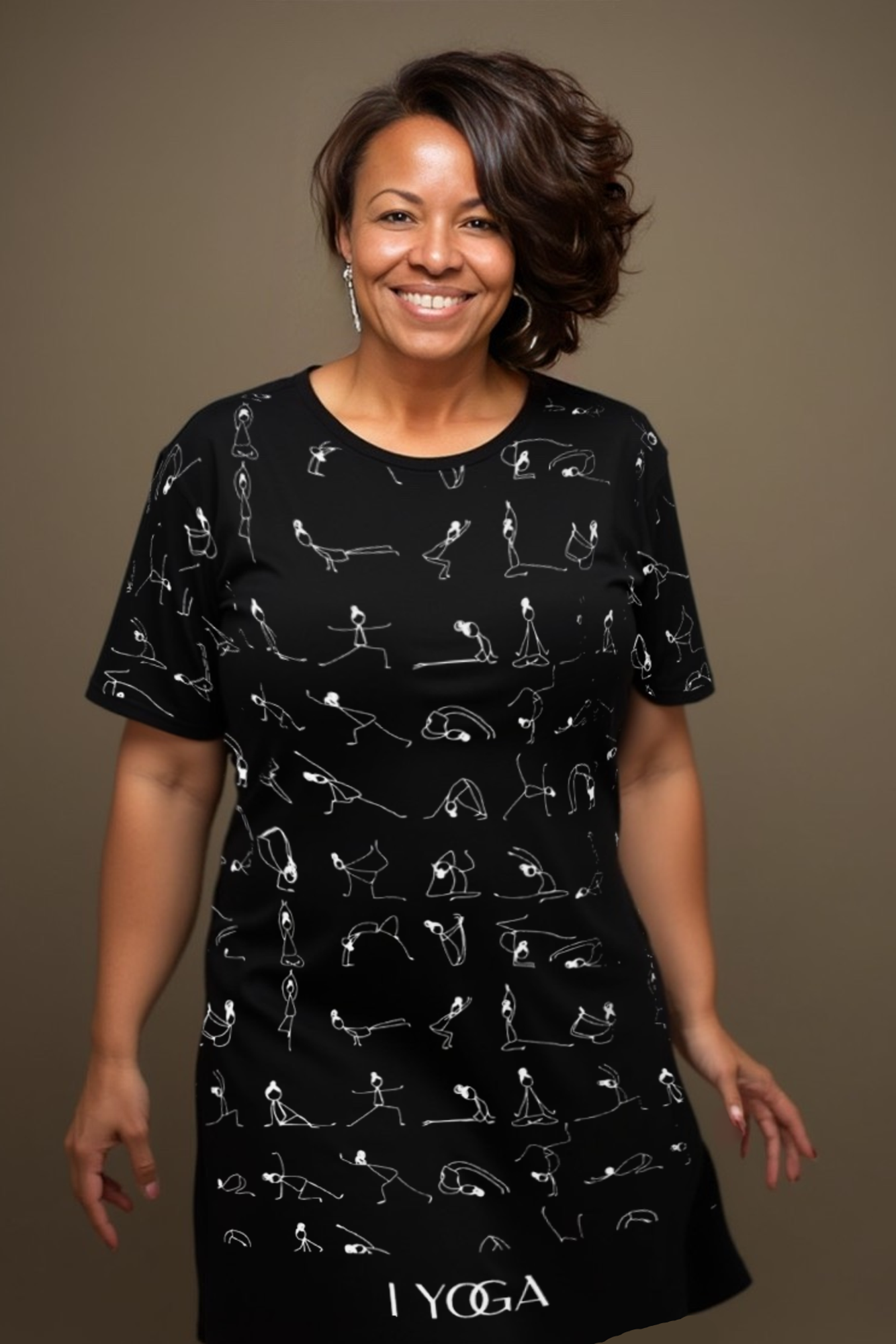 I YOGA T-shirt dress - NOIR
