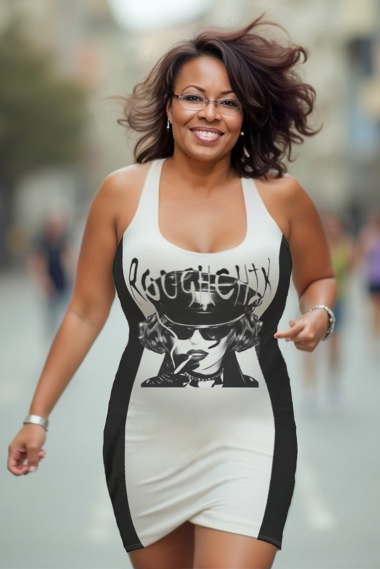 ROUGHCHIK SNATCHED Fitted Dress - White