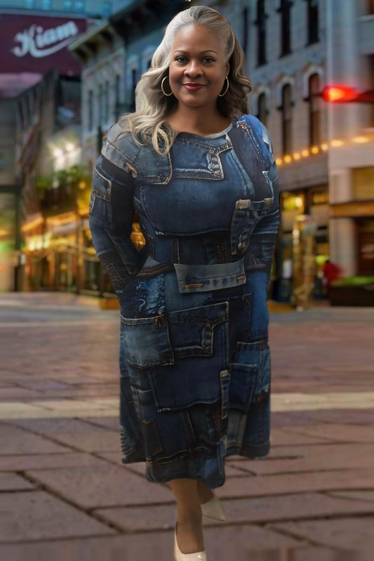 DENIM4DAYZ midi dress