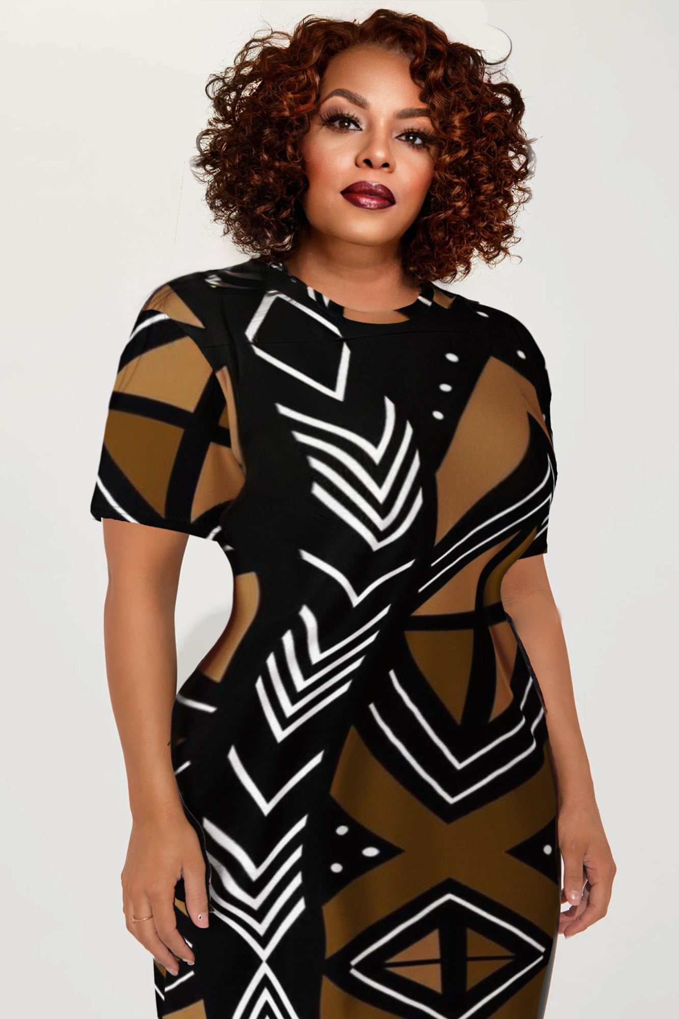 TRIBAL CHIC T-shirt dress