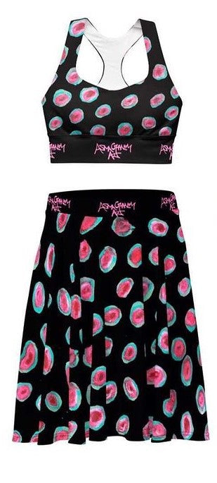 Watermelon Print Longline sports bra