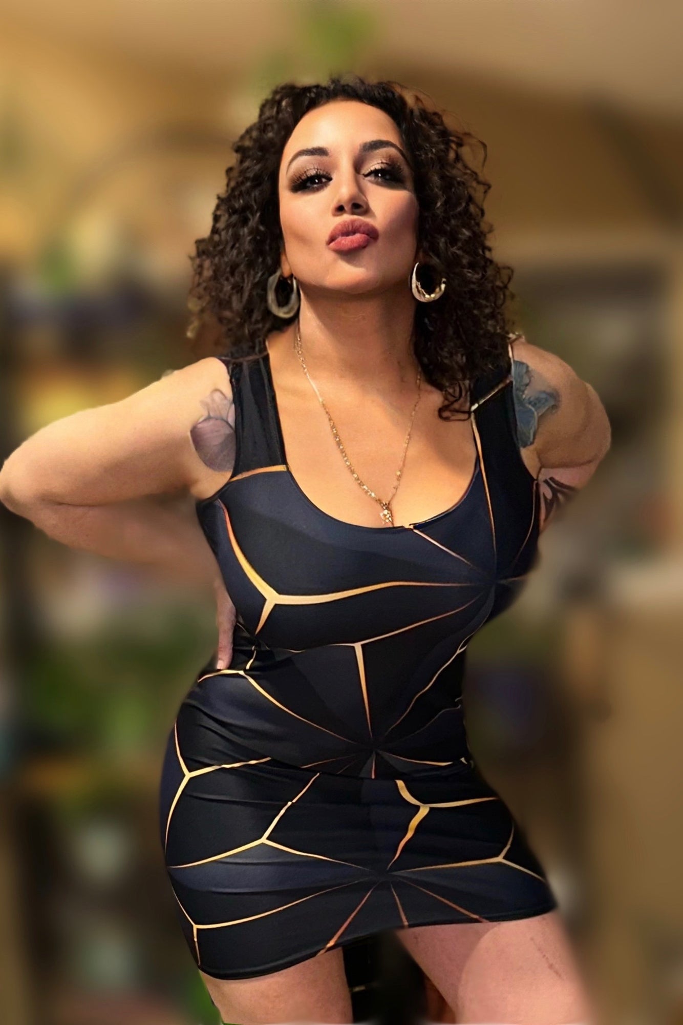 ABSTRACTED Fitted Dress