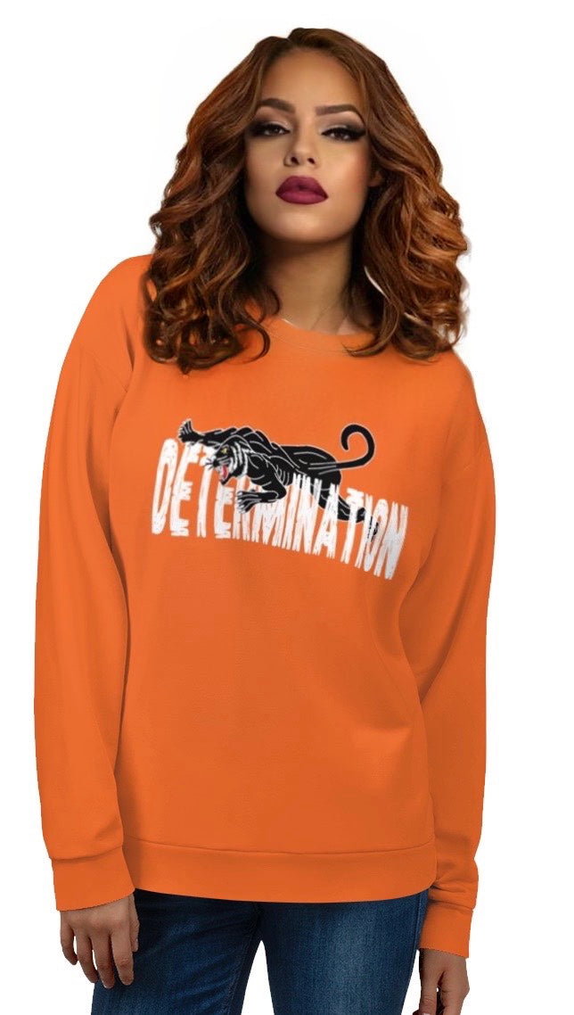 DETERMINATION Unisex Sweatshirt - ORANGE