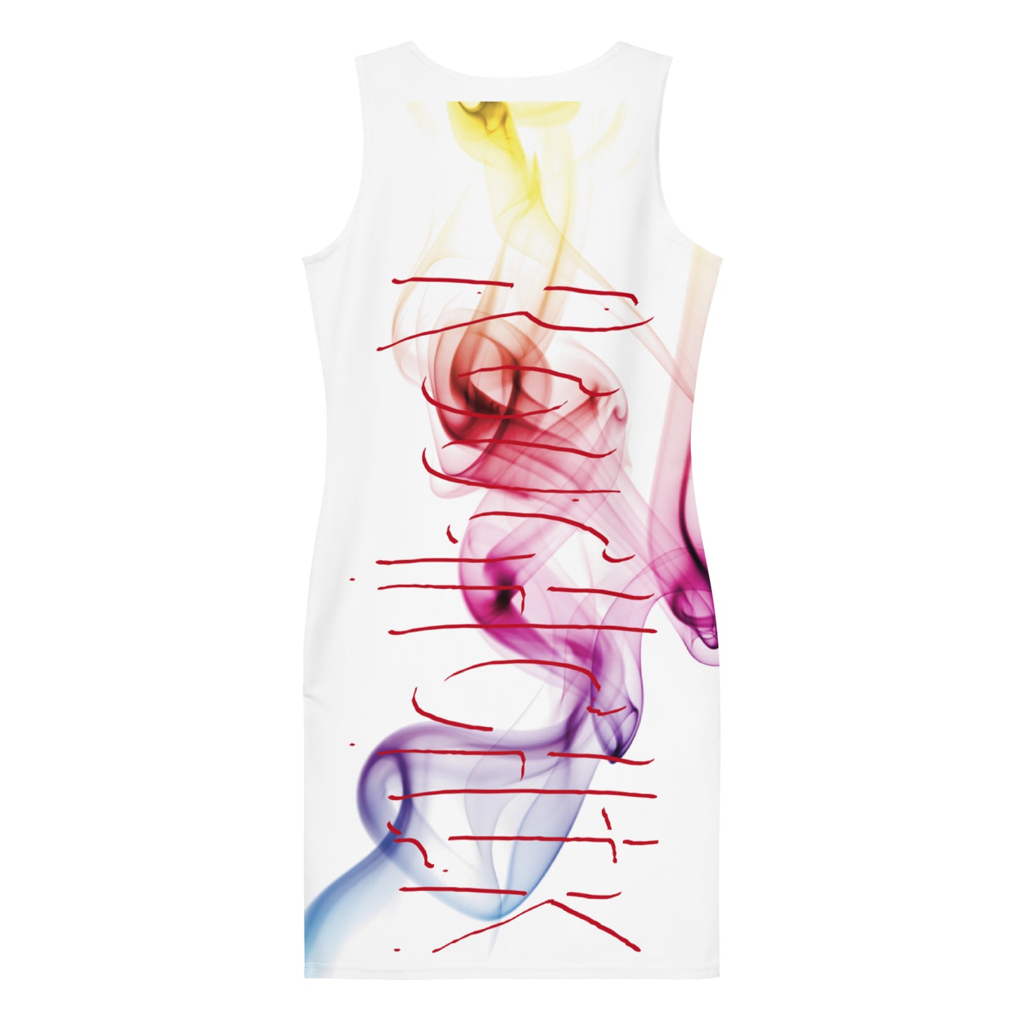 PSYCHEDELIC SMOKE Dress - WHITE