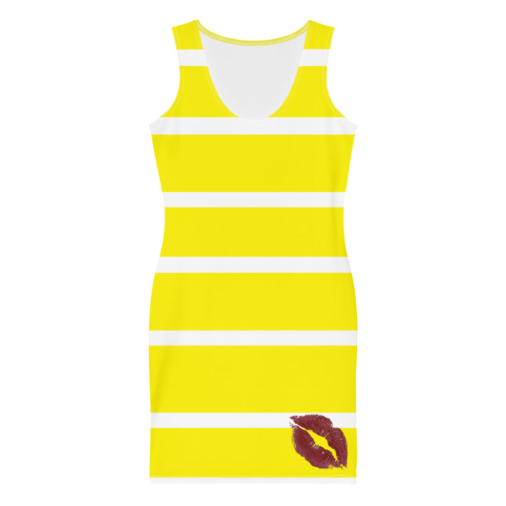 Bold Stripe Dress - Yellow