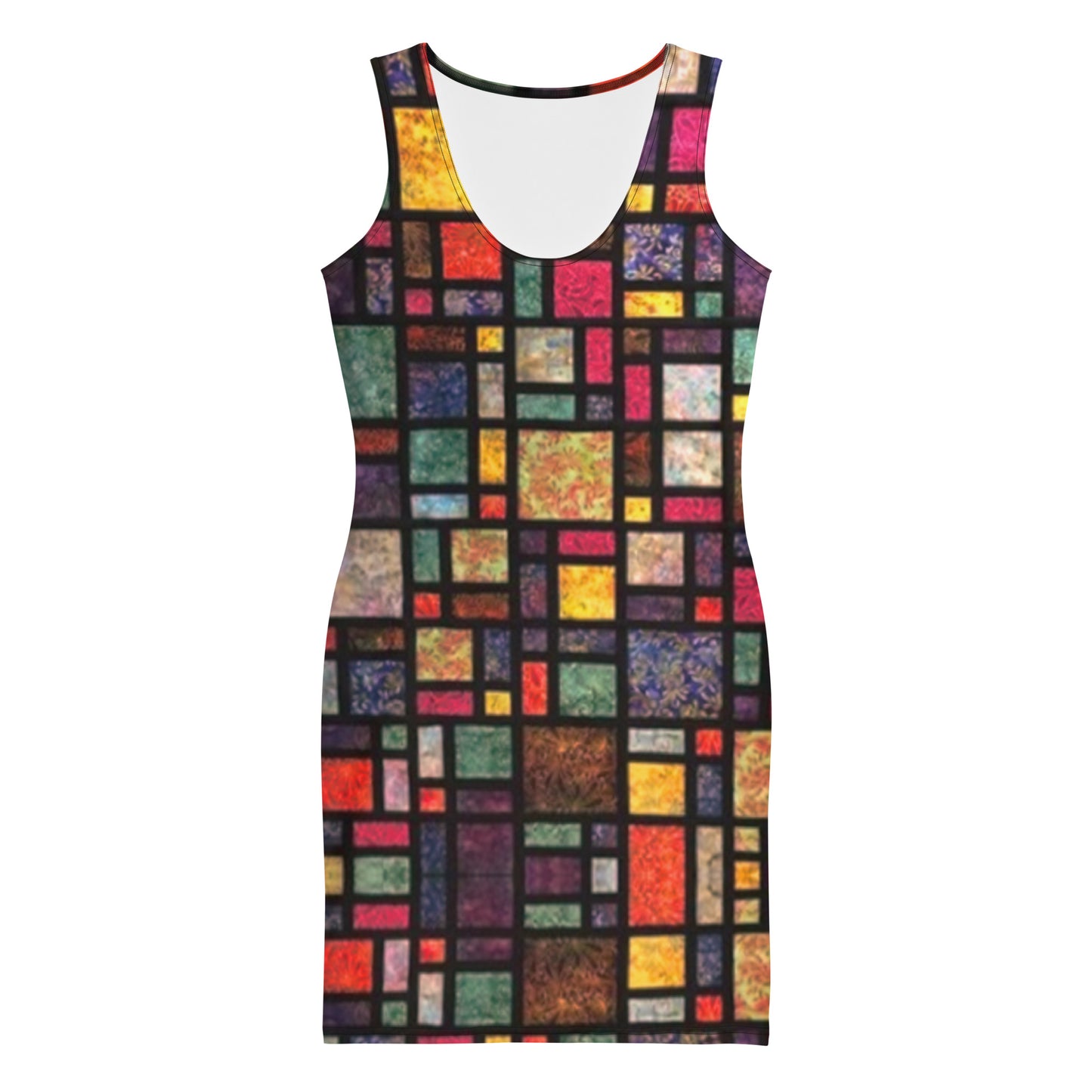 STAINED GLASS Fitted Dress