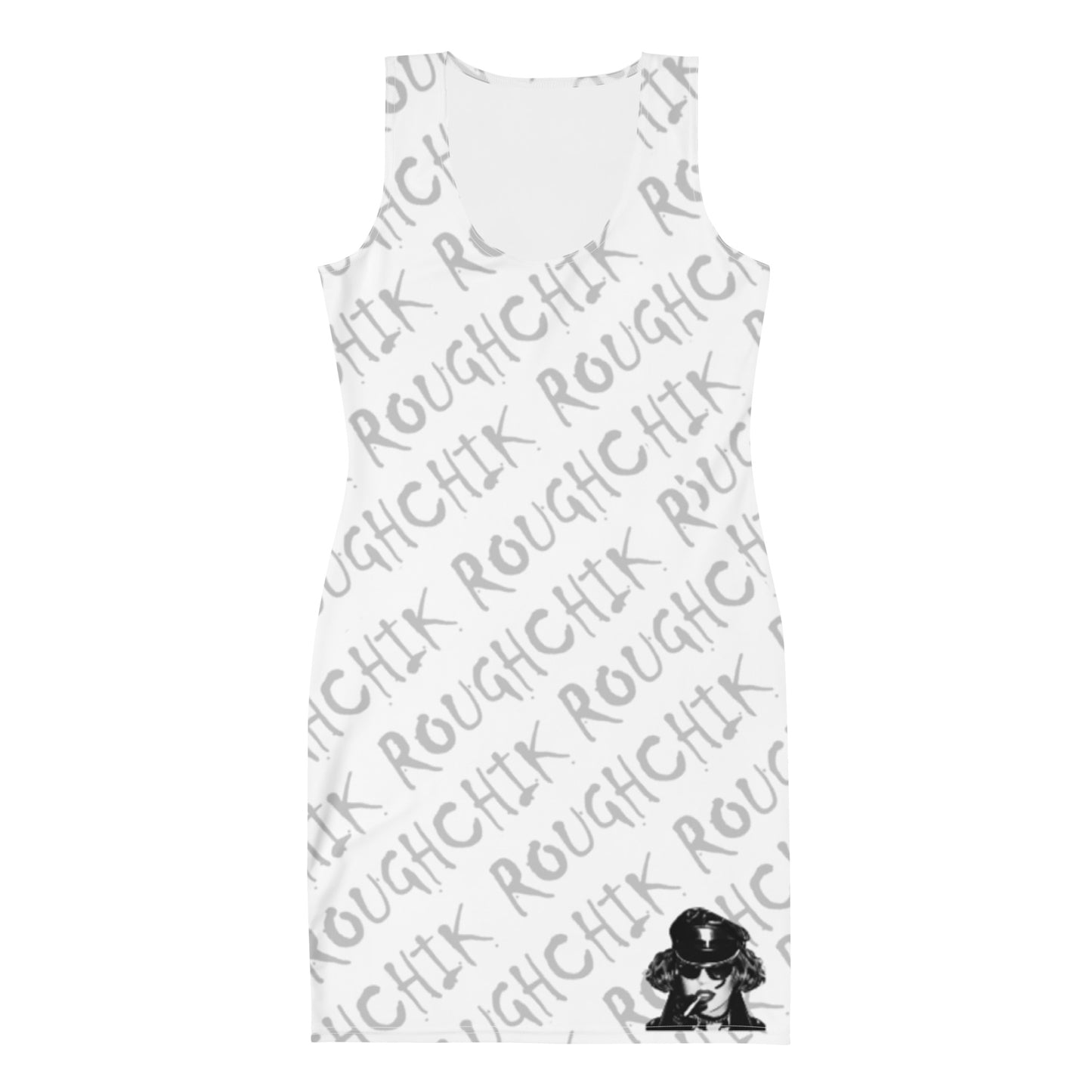 ROUGHCHIK LOGO REPEAT Dress - WHITE