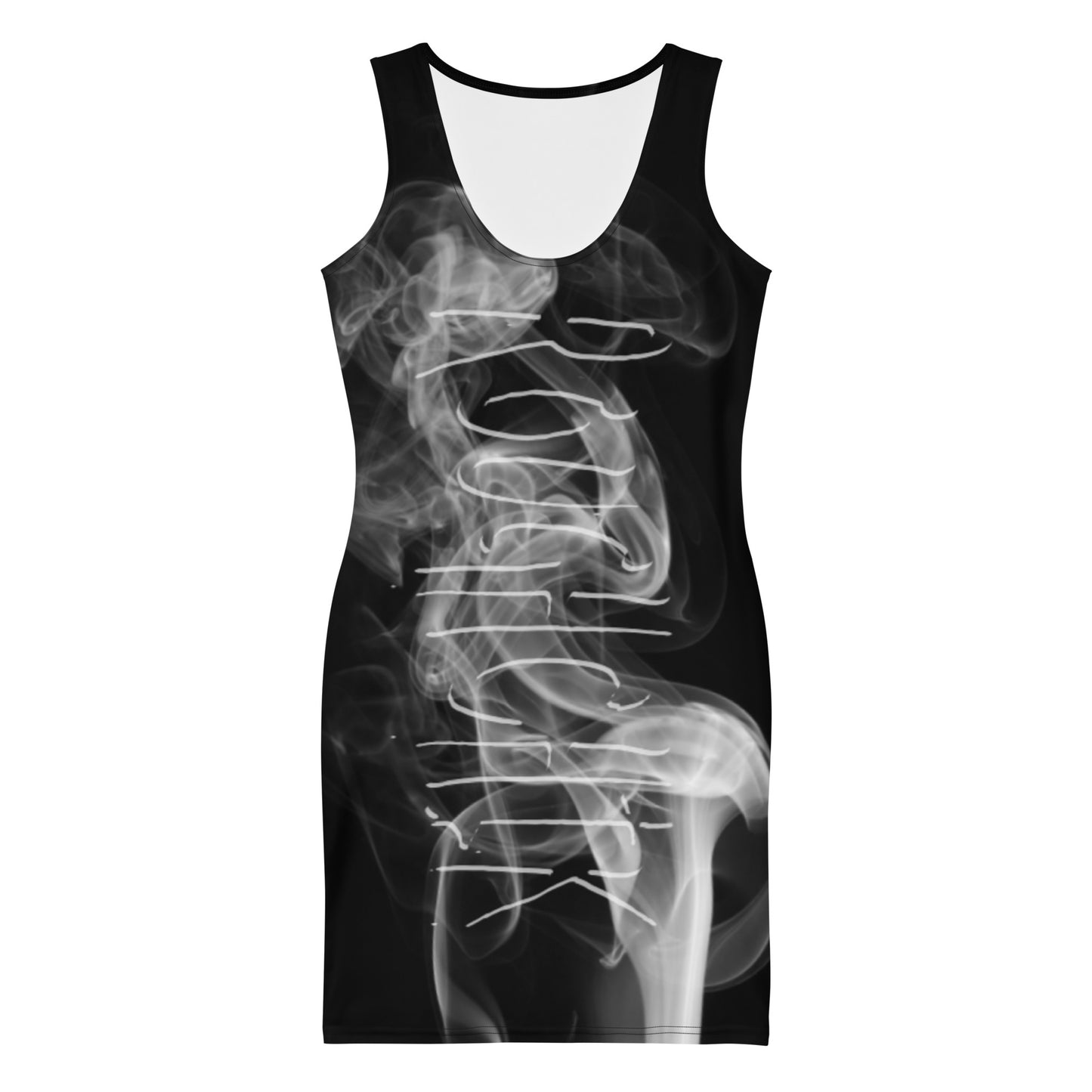 ALL SMOKE TOO! Fitted Dress - BLACK