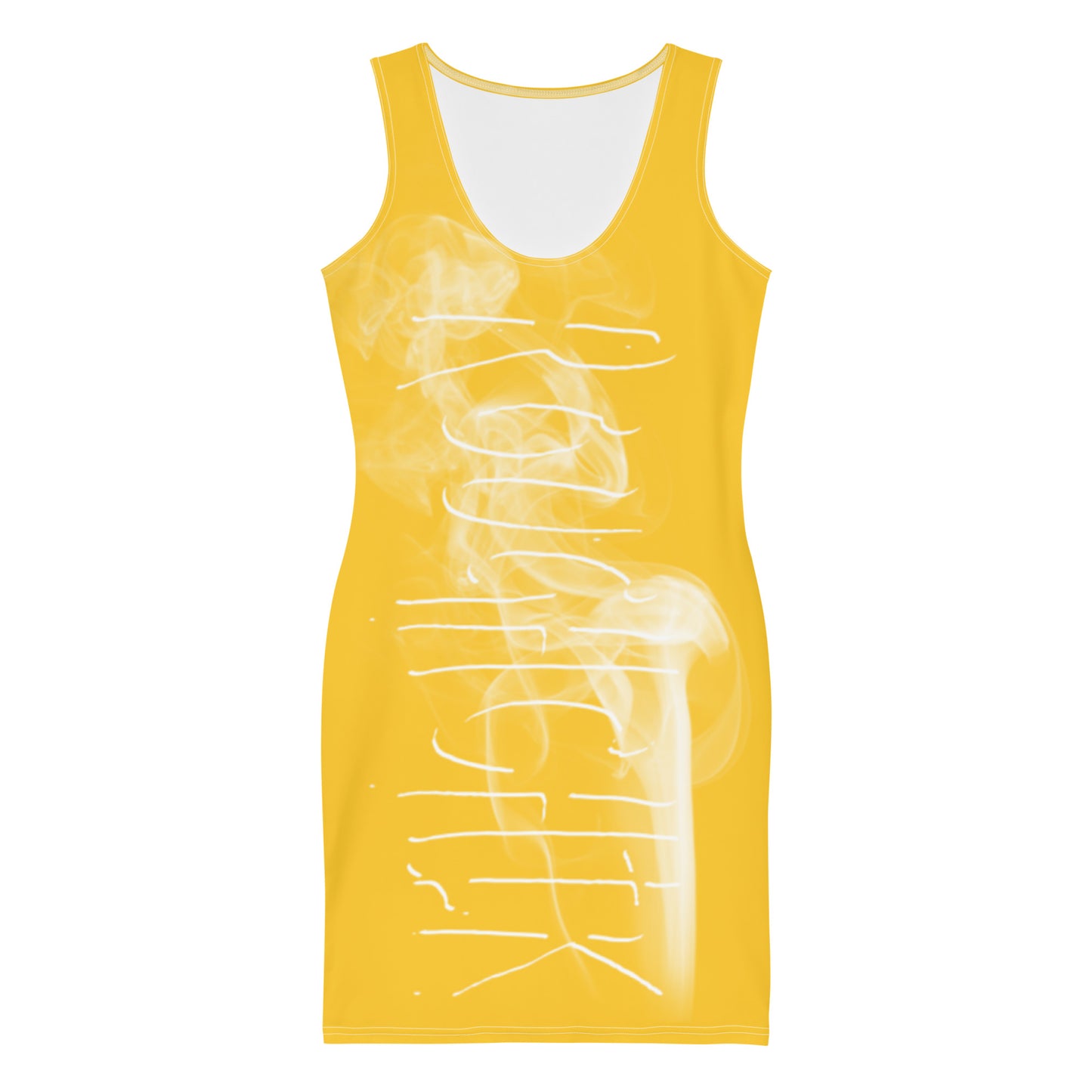 All Smoke Too! Fitted Dress - Yellow