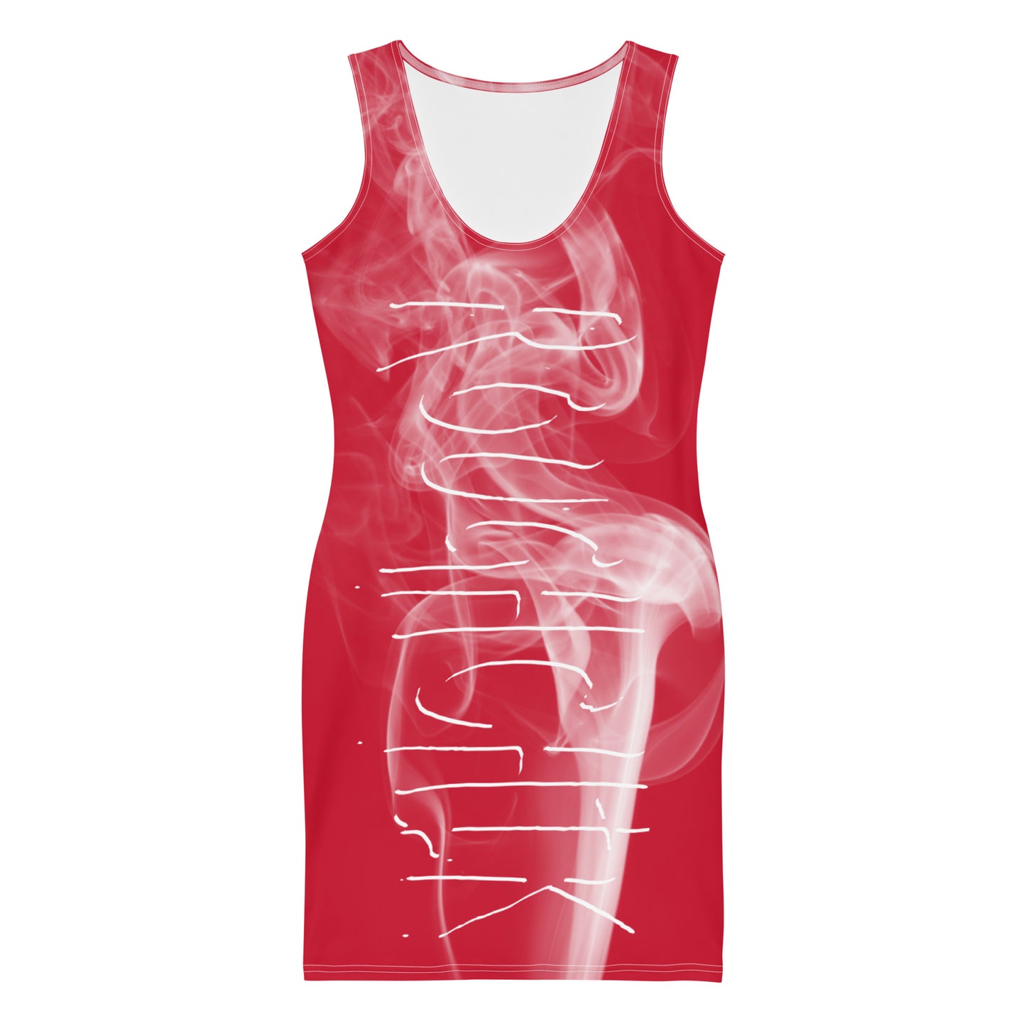 ALL SMOKE TOO! Fitted Dress - CANDY APPLE