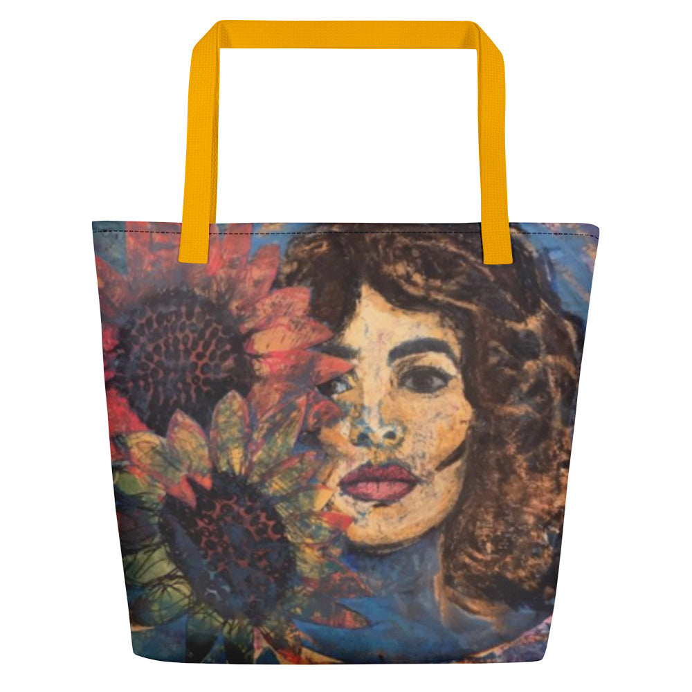 Asma Self Portrait 16x20 Beach Bag