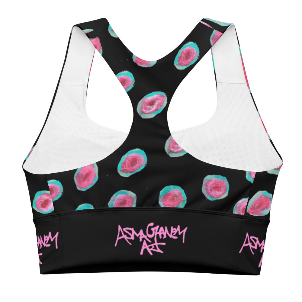 Watermelon Print Longline sports bra