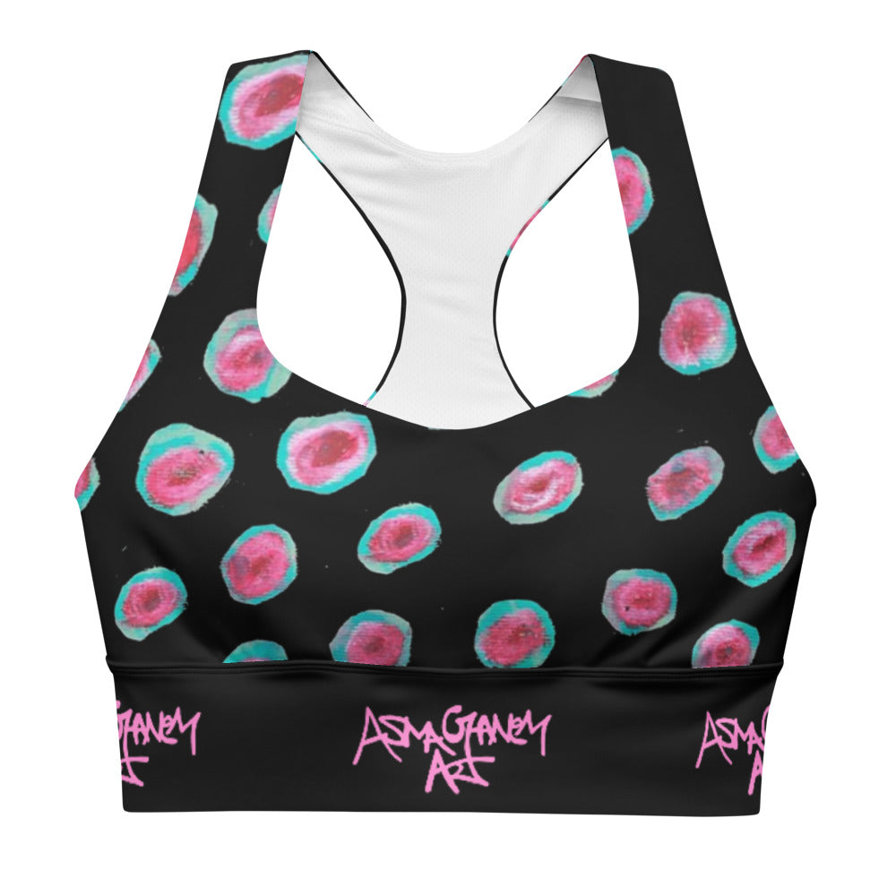Watermelon Print Longline sports bra