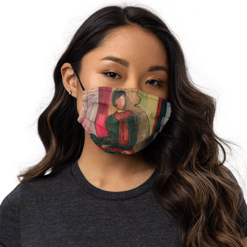 Stelle Seated Lady Premium face mask