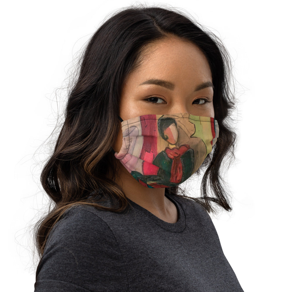 Stelle Seated Lady Premium face mask