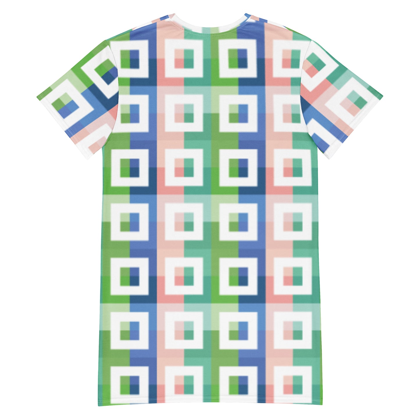 PASTEL COLOR BLOCK T-shirt dress