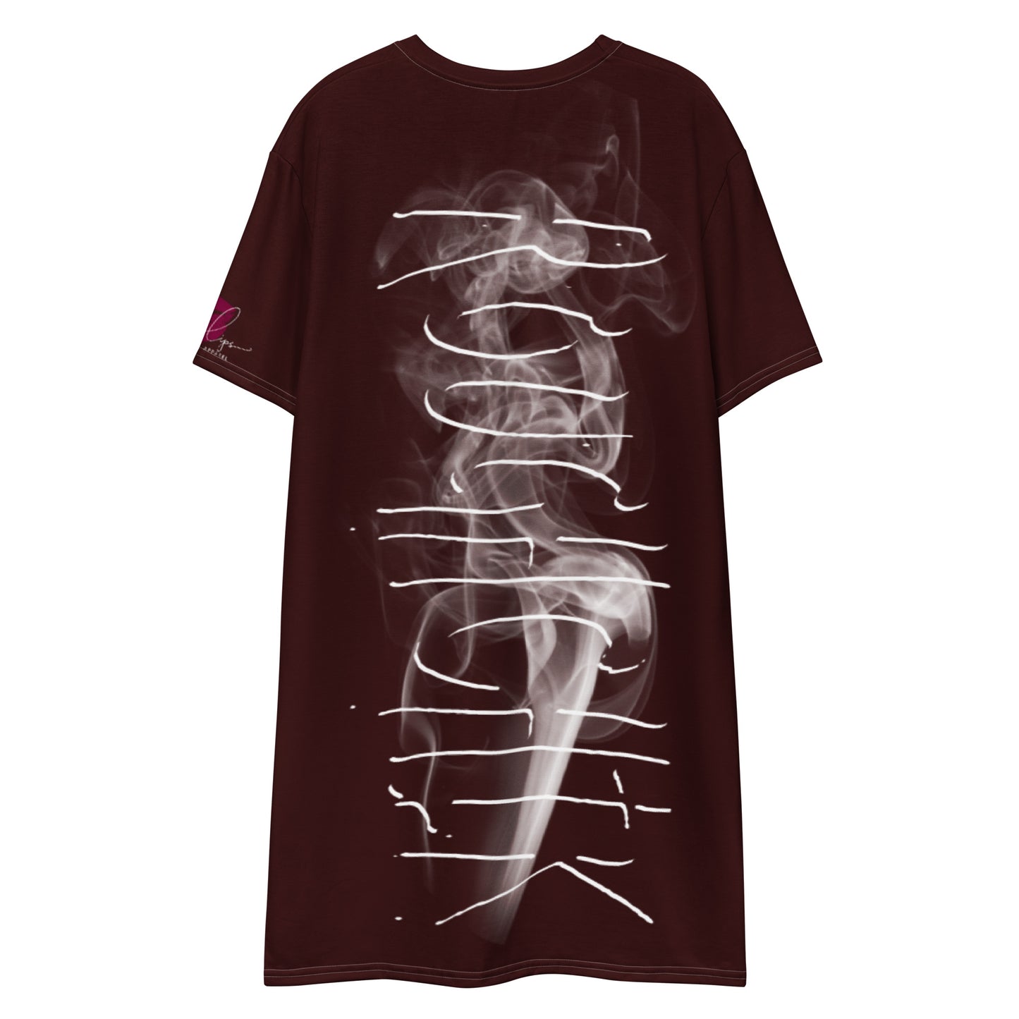 ALL SMOKE TOO! T-Shirt Dress - OXBLOOD