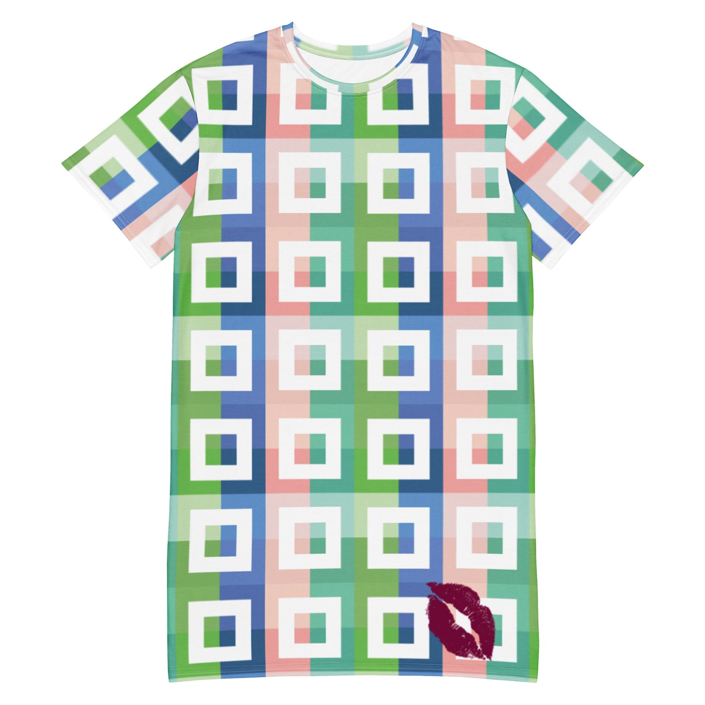 PASTEL COLOR BLOCK T-shirt dress