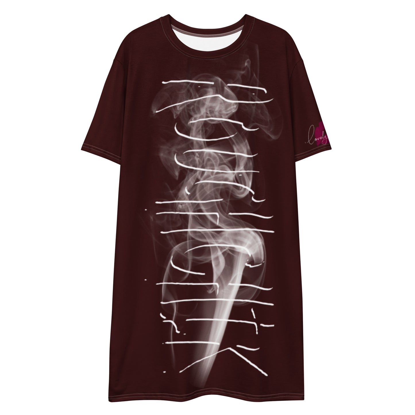 ALL SMOKE TOO! T-Shirt Dress - OXBLOOD