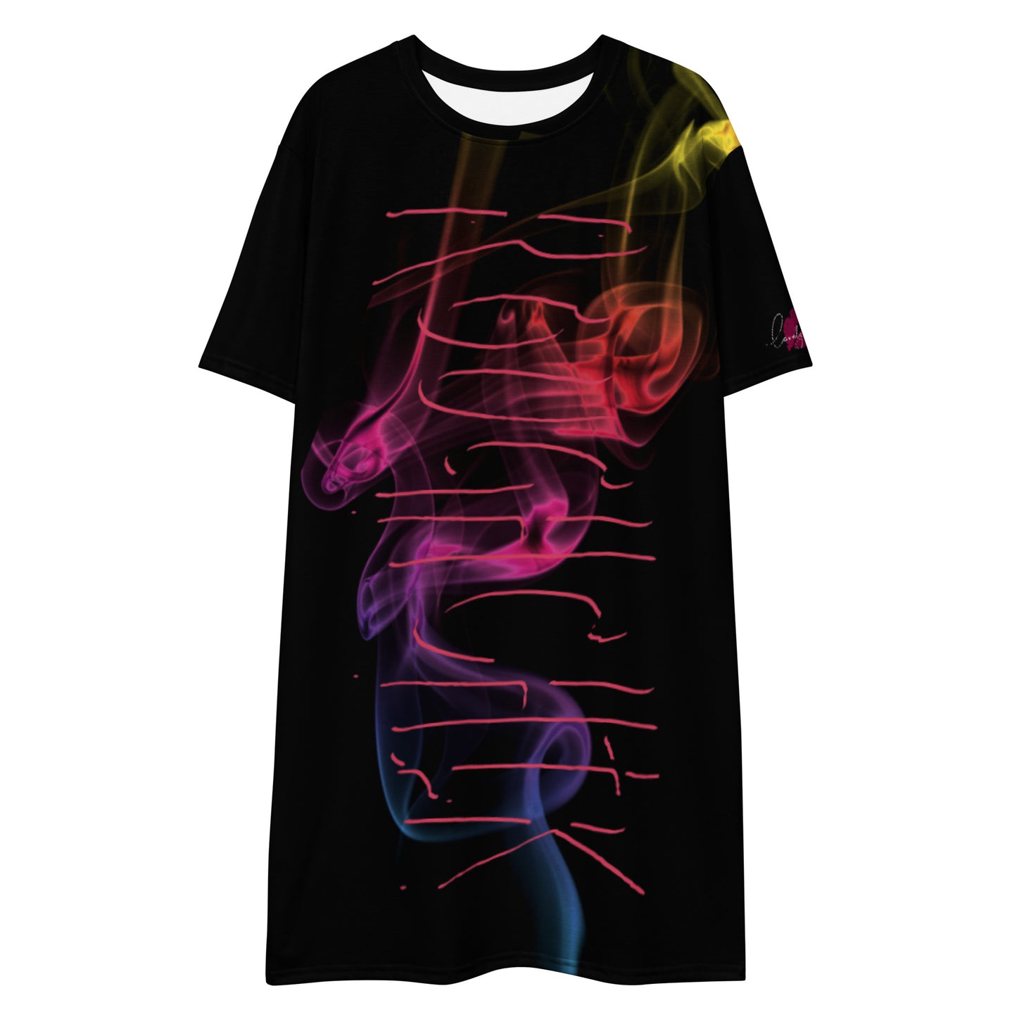 PSYCHEDELIC SMOKE T-shirt dress