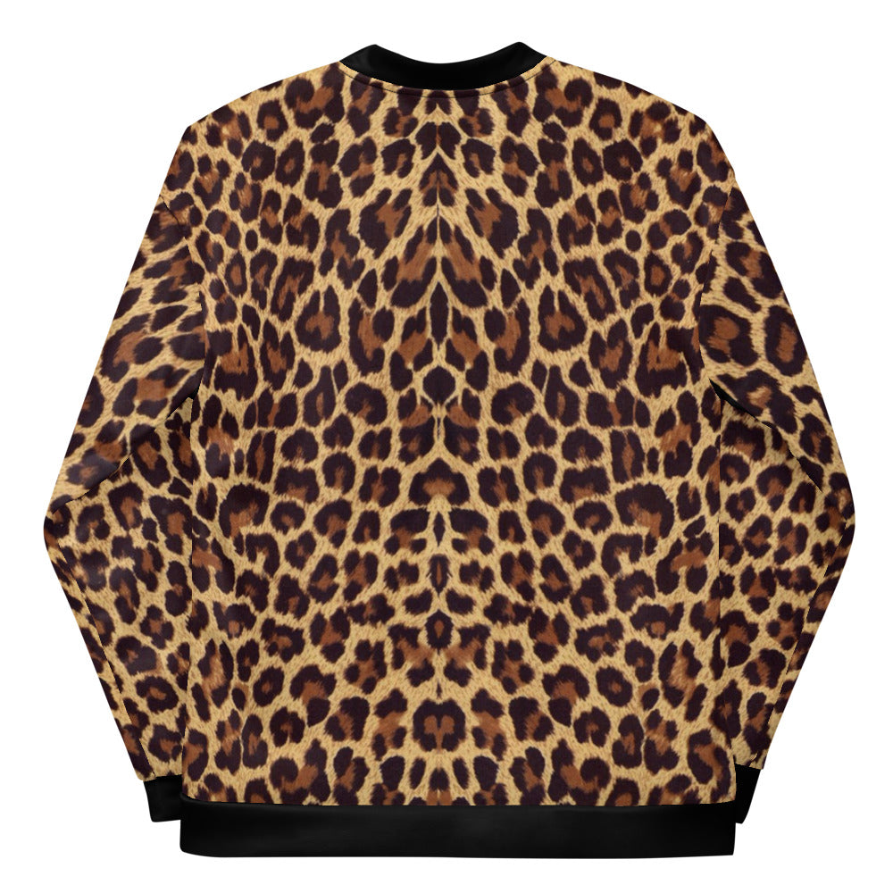 Roughchik Leopard Bomber Jacket