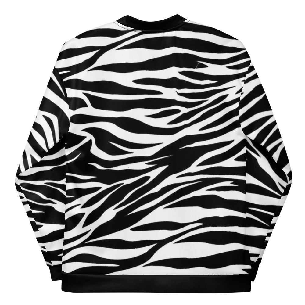 Roughchik Zebra Print Bomber Jacket