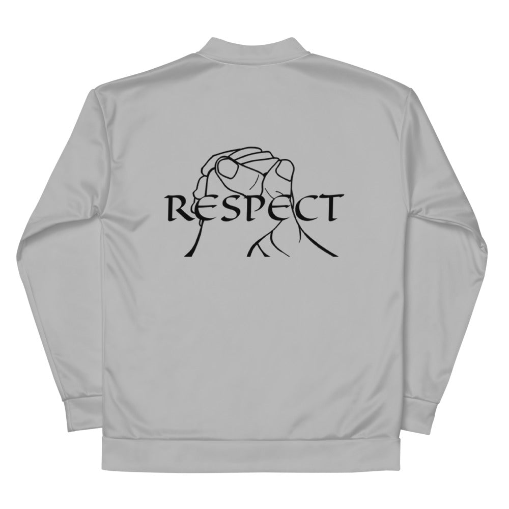 RESPECT by Marcus Gentry Unisex Bomber Jacket - Silver