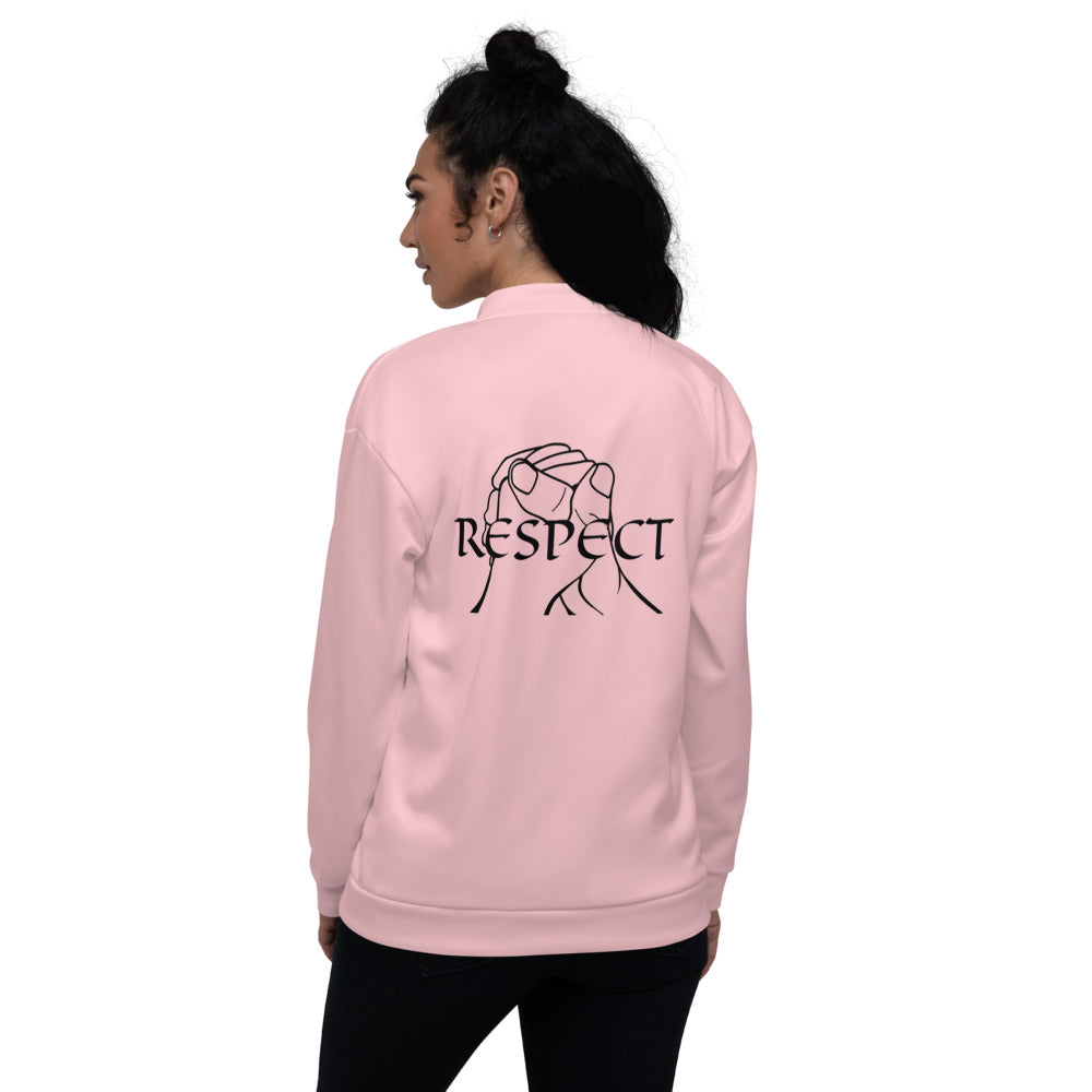 RESPECT Unisex Bomber Jacket - Pink