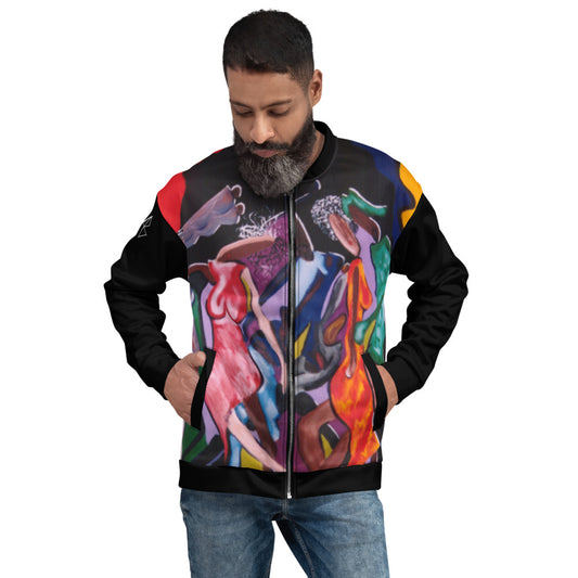 Luv Music Unisex Bomber Jacket - Black