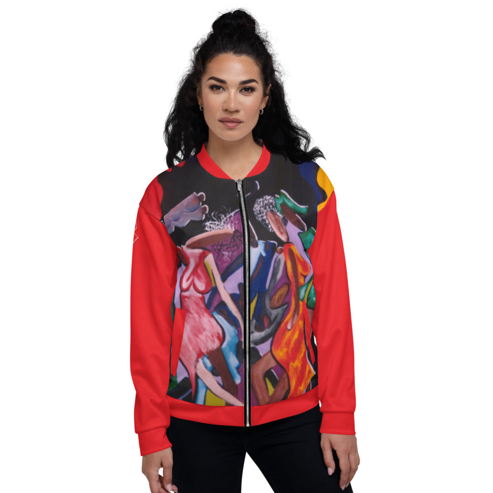 Luv Music Unisex Bomber Jacket - Red