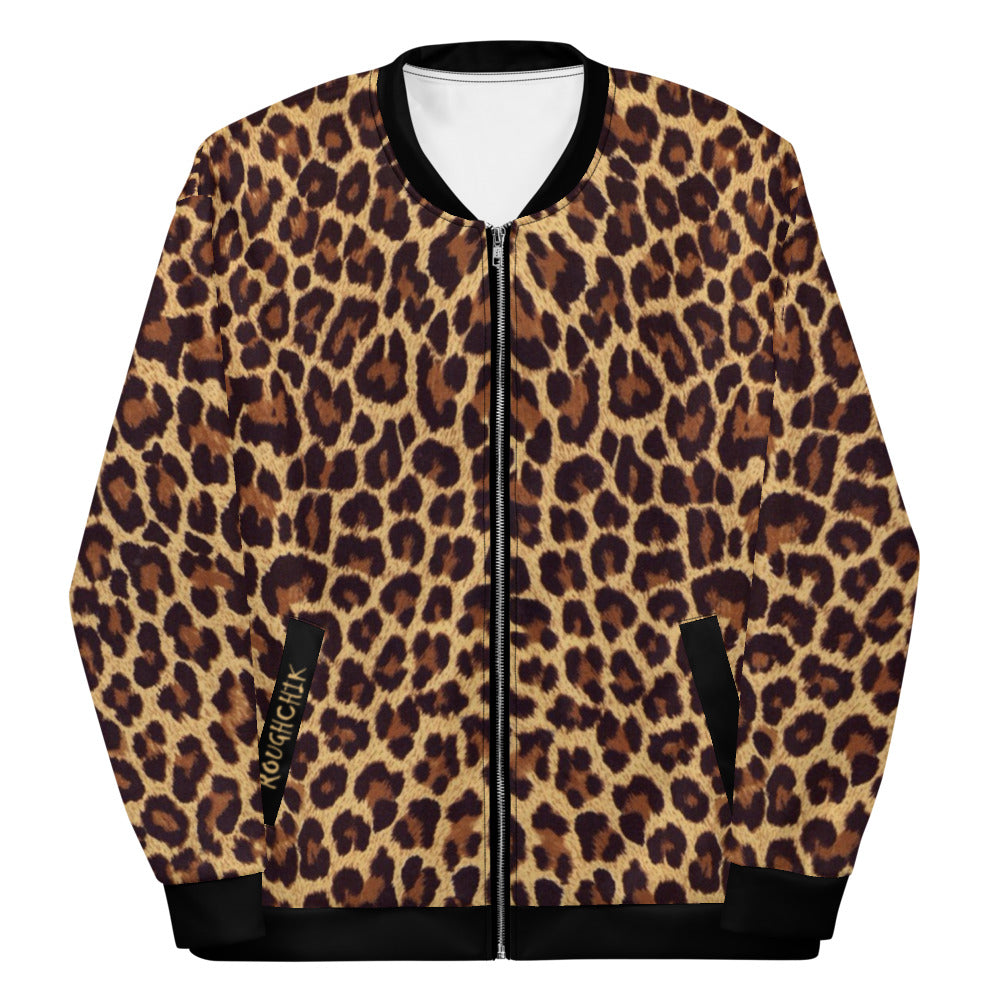 Roughchik Leopard Bomber Jacket
