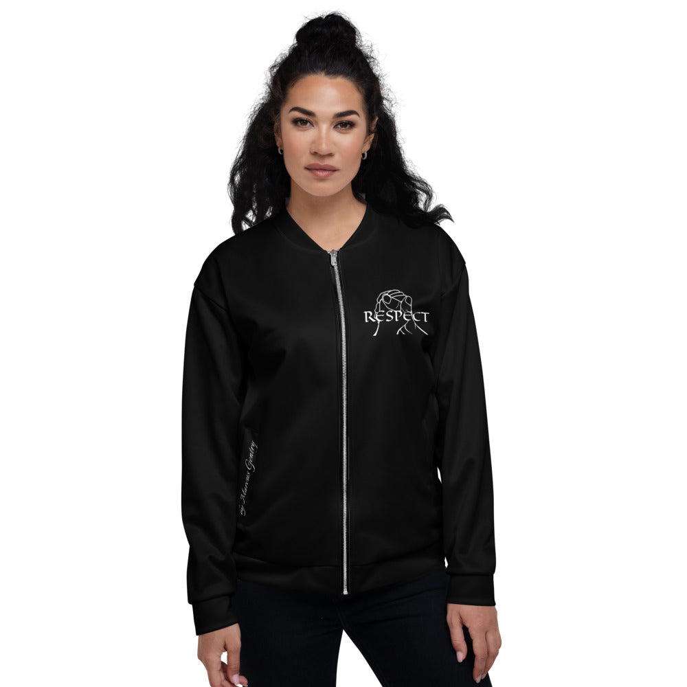 RESPECT by Marcus Gentry Unisex Bomber Jacket - Black
