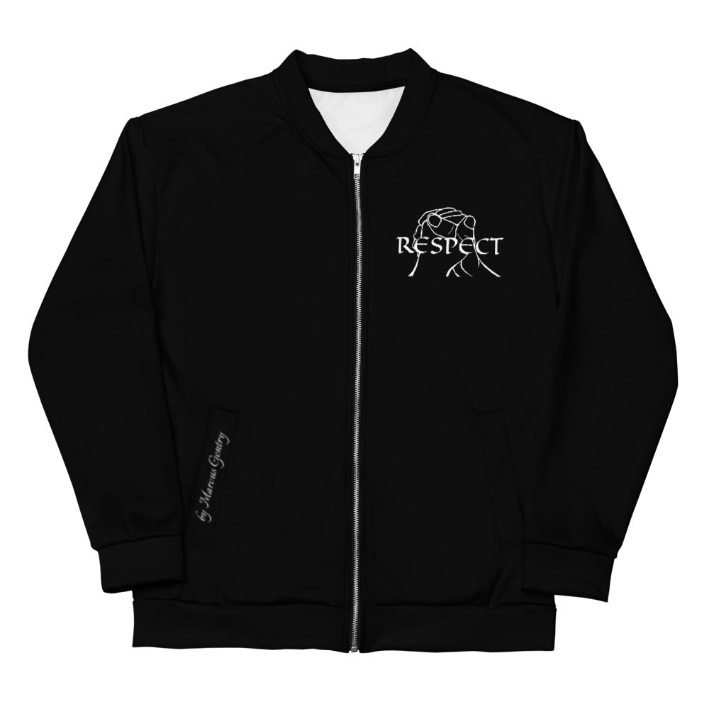 RESPECT by Marcus Gentry Unisex Bomber Jacket - Black