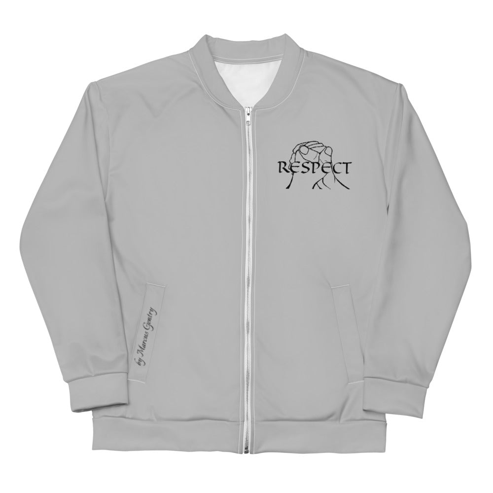 RESPECT by Marcus Gentry Unisex Bomber Jacket - Silver