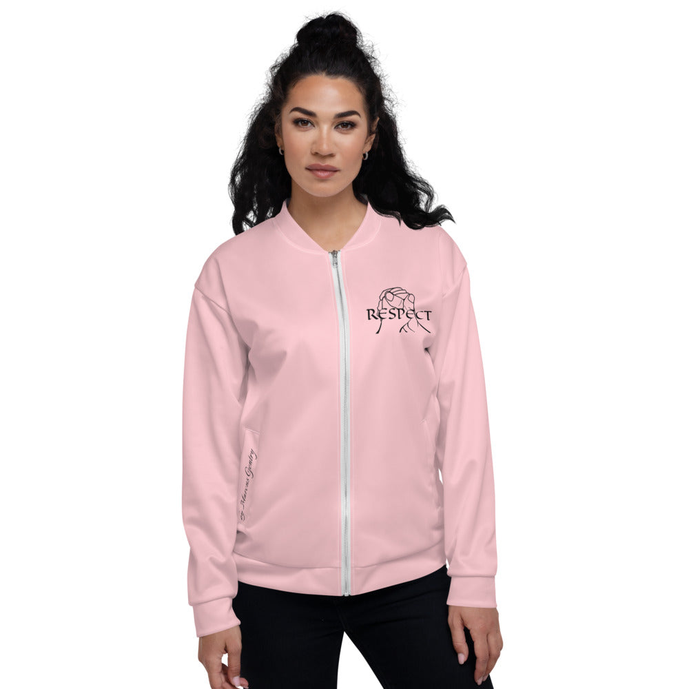 RESPECT Unisex Bomber Jacket - Pink