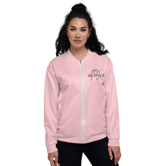 RESPECT Unisex Bomber Jacket - Pink